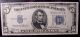 Three 1934/34d Five $5 Dollar Blue Seal Silver Certificate Ef/xf (circulated) Small Size Notes photo 2