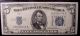 Three 1934/34d Five $5 Dollar Blue Seal Silver Certificate Ef/xf (circulated) Small Size Notes photo 4