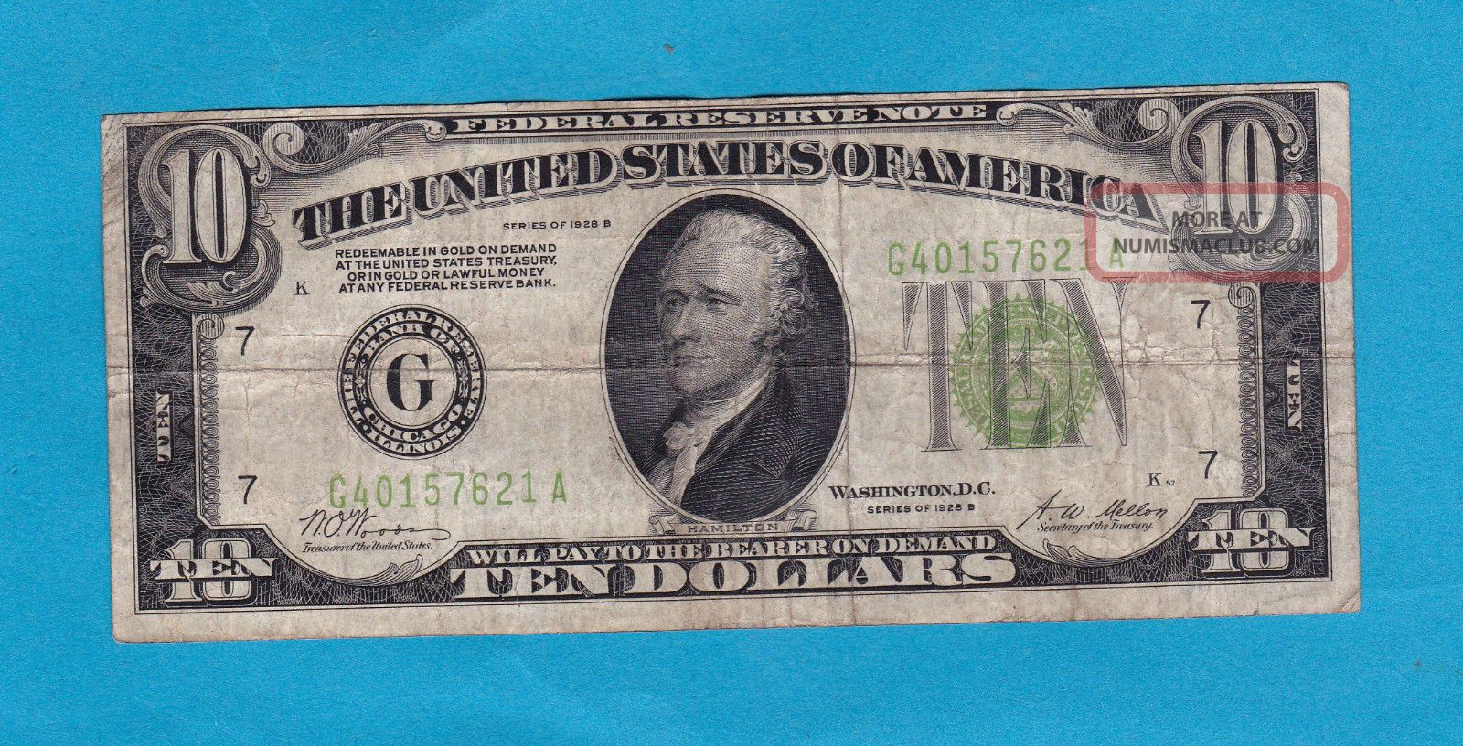 1928 - B Us Gold Certificate $10 Note 86 Years Old. . . Small Size Notes photo