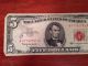1963 Red Seal $5 Bill United States Note Washington D.  C.  Series 1963 Rare Small Size Notes photo 1