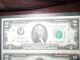 (4) 1976 $2 Dollar Starred Uncut Uncirculated Consecutive Us Bills Small Size Notes photo 1
