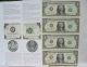 Uncut Sheet Of 4 Legal Us$1 Dollar,  2009,  $1x4,  Real Currency Note,  Usa Small Size Notes photo 1