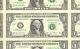 Usa$1 For 32 Uncut Sheet,  So Lucky 99xxxxxxx,  Legal Us Notes,  Real Money,  Ser.  2009 Large Size Notes photo 3