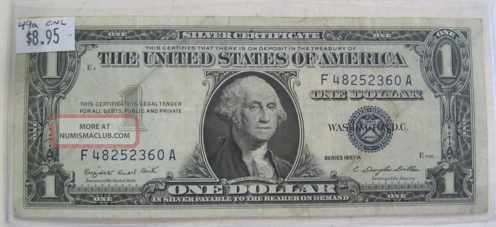 1957a Blue Seal Silver Certificate (49a) Small Size Notes photo