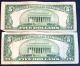 Two 1953 $5 Blue Seal Silver Certificate (c67999497a) Small Size Notes photo 1