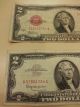 Two Red Seal $2 Notes.  1928d & 1963. Small Size Notes photo 2