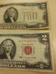 Two Red Seal $2 Notes.  1928d & 1963. Small Size Notes photo 3