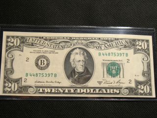 1981a $20 Dollar Bill York Small Note B44875397b Choice Crisp Uncirculated photo