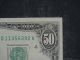 1990 $50 Fifty Dollar Bill,  Federal Reserve Note,  Ohio S D11356392a Small Size Notes photo 4