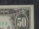 1950 $50 Fifty Dollar Bill,  Ohio S D04434749a Low Ser,  (4) 4 ' S Fancy Crisp Small Size Notes photo 3