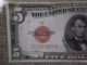 1929 $5 Dollar Bill Brown Seal Old Paper Money F R B Chicago Il 1928f 5 Red Seal Small Size Notes photo 5