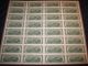 2009 $2 Uncut Sheet 32 Subject Two Dollar Bills United States Currency Money Small Size Notes photo 2