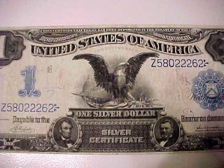 Rare 1899 Black Eagle $1 Silver Certificate Buy It Now Or Make Offer photo