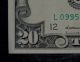 1985 $20 District L 12 San Francisco Old Style Twenty Dollar Bill Us Currency Large Size Notes photo 2
