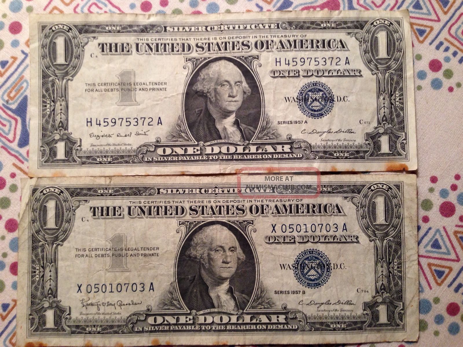 1957 A And B Silver Certificates