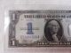 1934 $1 Silver Certificate Fancy Back Uncirculated Fr2674 Error Note Small Size Notes photo 2