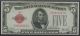 $5 1928a Red Seal Legal Tender Us Note Pmg 64 Epq Fancy Near Solid Serial Small Size Notes photo 1
