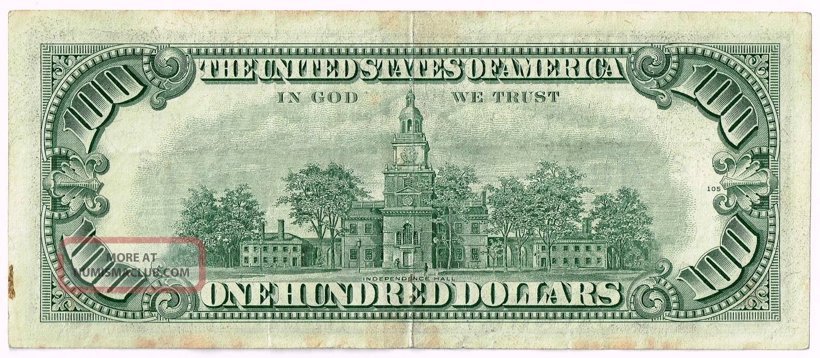  100 Dollar Bill 1977 Series Bank Of York Federal Reserve Note