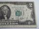 1976 G Two Dollar Bill,  $2 Chicago Green Seal,  Cut Slightly Off Center Small Size Notes photo 3