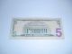 $5.  00 Federal Reserve Note 2006,  W/star If 01461973 - - Vf/ef - Small Size Notes photo 2