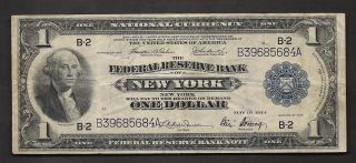 $1=1918 Frbn=black Eagle=new York=vf photo