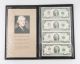 Sheets Of Four (4) Uncut 2003 $2 Bills In Laminate W/ Vinyl Folder Small Size Notes photo 2