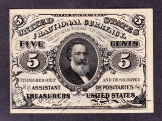 Us 5c Fractional Currency Note Fr1238 Cu photo