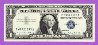 L@@k Crisp Uncirculated 1957 Blue Seal $1 Silver Certificate Near photo