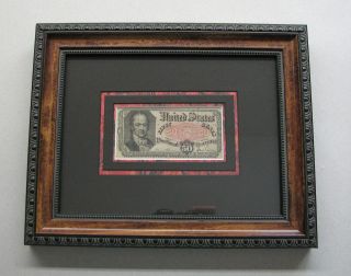 1875 Fractional Currency Note 50 Cent - Fifth Issue - Crawford - Double Framed photo