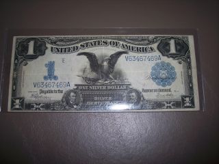 1899 Black Eagle One Dollar Silver Certificate A Large Size Note photo