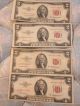 1953 $2 Bills 1953 Series A And B In Red Seal {7} Small Size Notes photo 1