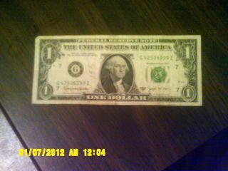 Circulated 1963b One Dollar Federal Reserve Note Serial B93901817g York photo