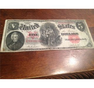1907 Woodchopper 5 Dollar Bill photo