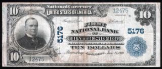 1902 1st National Bank Of Hattisburg Mississippi $10.  00 Note. photo