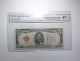 1928c $5 Legal Tender Note Cga 67 Gem Uncirculated Small Size Notes photo 2