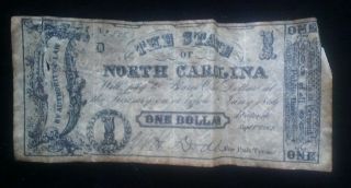 North Carolina One Dollar Treasury Warrant photo