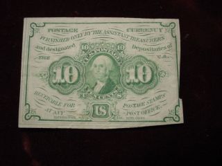 10 Cents Fractional Currency,  1st Issue,  Fr - 1242 Very Fine photo