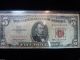2) 1963 Five ($5.  00) Dollar United States A Series Red Seal Note Small Size Notes photo 1