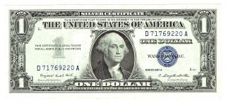 1957 A Us One Dollar Silver Certificate photo