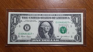 2003 One Dollar Federal Reserve Star Note Richmond Dist Alignment Error On Rev. photo