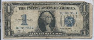 1934 $1.  00 Silver Certificates Note photo
