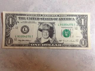 John Wayne U.  S.  One Dollar Bill photo