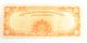 Us $10 Bill Gold Certificate 1922 Paper Money Gold Seal Orange Back Large Note Large Size Notes photo 1