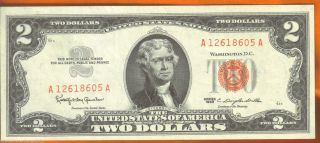 1963 $2.  00 Red Seal Note - Crisp Uncirculated photo