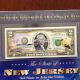 Colorized Two Dollar Bill Jersey 3rd State W/fact Sheet W/serial Number Small Size Notes photo 1