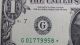 2003 One Dollar Federal Reserve Star Note Chicago Dist Insufficient Ink On Seal Paper Money: US photo 1