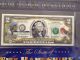 Colorized Two Dollar Bill Hampshire 9th State W/fact Sheet W/serial Number Small Size Notes photo 1