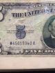1934 C - 5 Dollar Bill (blue Seal) (offset Error) Silver Certificate Rare Small Size Notes photo 2
