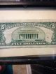 1934 C - 5 Dollar Bill (blue Seal) (offset Error) Silver Certificate Rare Small Size Notes photo 3