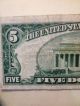 1934 C - 5 Dollar Bill (blue Seal) (offset Error) Silver Certificate Rare Small Size Notes photo 4